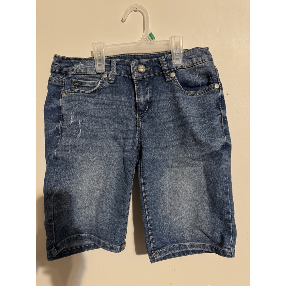 Code Bleu Bedazzled Jean Shorts Cute Long Size 4p Womens